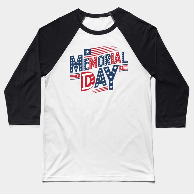 Memorial-Day Baseball T-Shirt by Karo Art